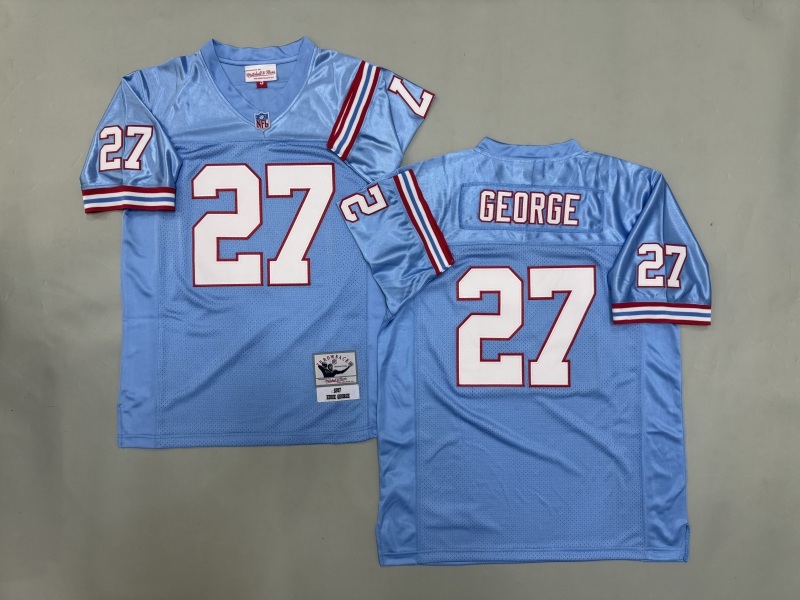 Men 2025 Tennessee Titans #27 George Light blue Throwback Limited NFL Jersey style 001->tennessee titans->NFL Jersey